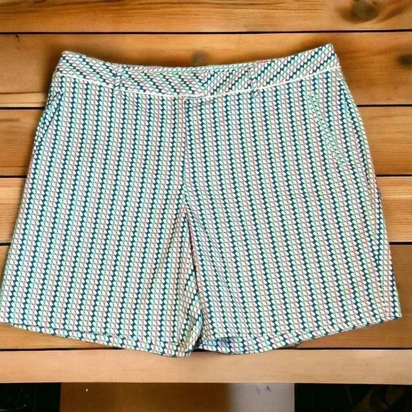 Lady Hagen Ocean Club Basketweave  Golf Shorts Blue Reef 7" inseam Size 12. - Picture 4 of 7